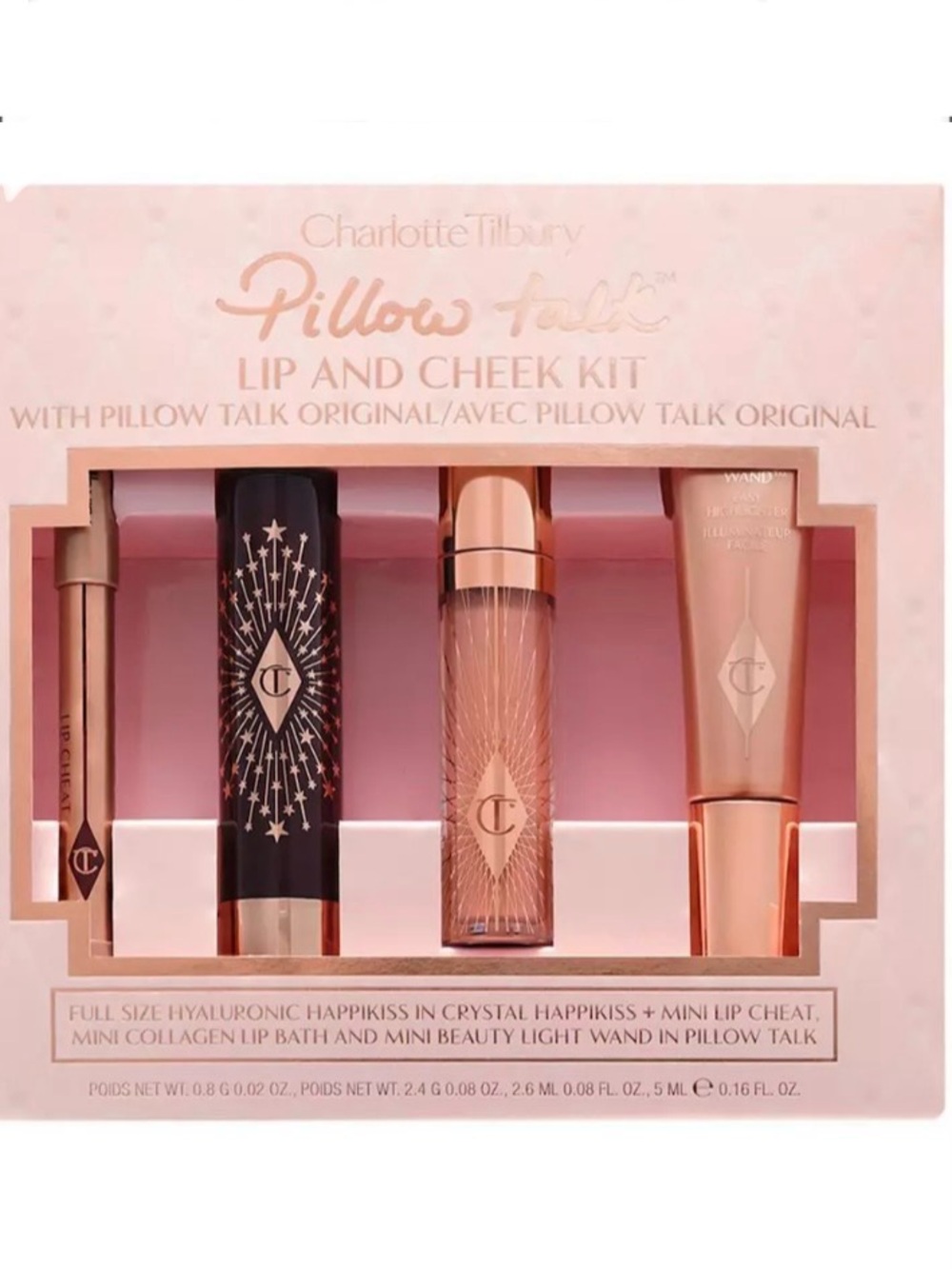 CHARLOTTE TILBURY PILLOW TALK-LIP AND CHEEK KIT - PILLOW TALK MEDIUM-NWT